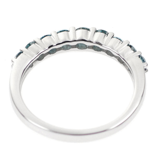 K18WG トリートブルー ダイヤモンド リング 0.43ct