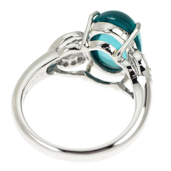 Pt900 アパタイト ダイヤモンド リング 4.885ct D0.21ct