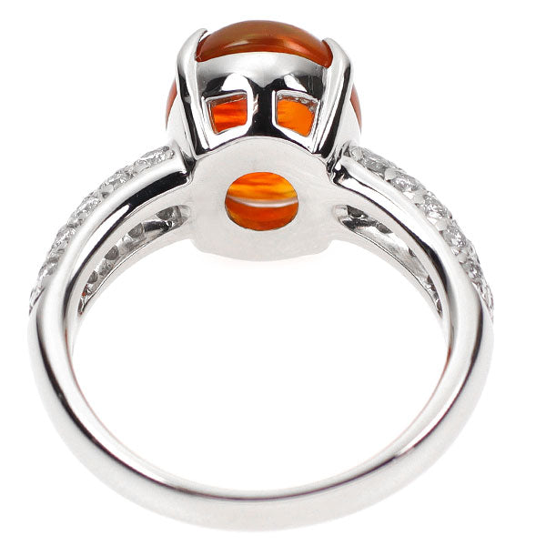 Pt900 ファイアーオパール ダイヤモンド リング 2.93ct D0.48ct