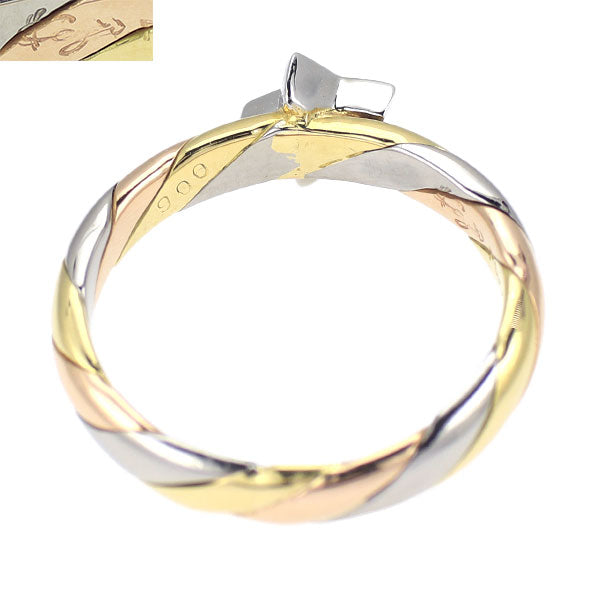 木内賢治 Pt900/ K18YG/PG ダイヤモンド リング 0.06ct スター 星