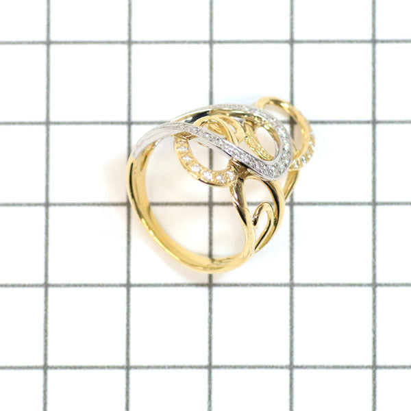 K18YG/Pt900 ダイヤモンド リング 0.28ct