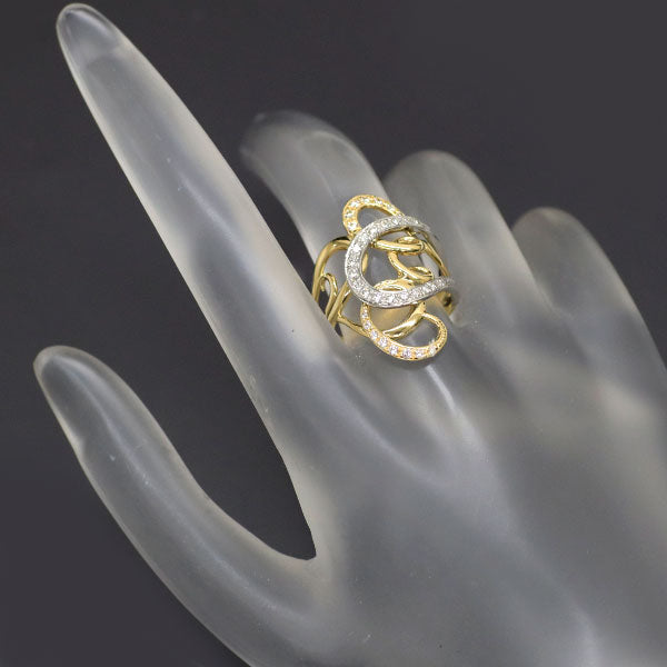 K18YG/Pt900 ダイヤモンド リング 0.28ct