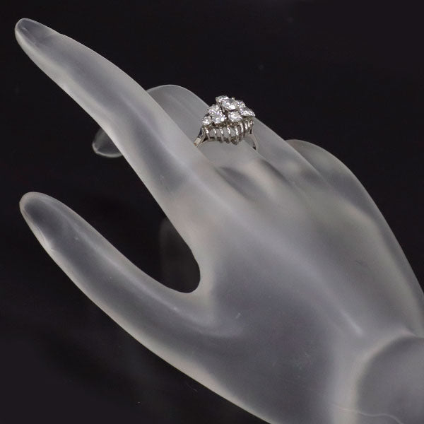 Pt900 ダイヤモンド リング 0.84ct 陽刻ヴィンテージ 昭和風レトロ