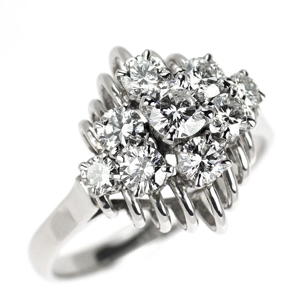 Pt900 ダイヤモンド リング 0.84ct 陽刻ヴィンテージ 昭和風レトロ