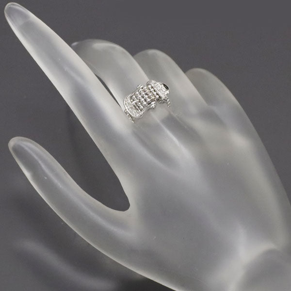 K18WG ダイヤモンド チェーンリング 0.05ct フリーサイズ