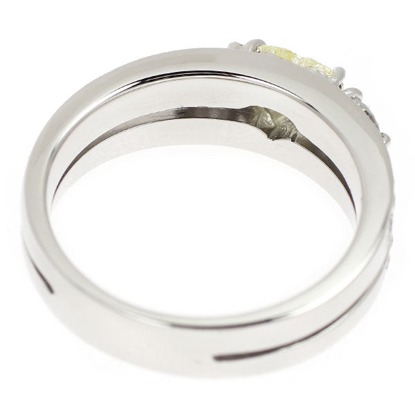 Pt900 ハートシェイプ ダイヤモンド リング 0.475ct D0.57ct  