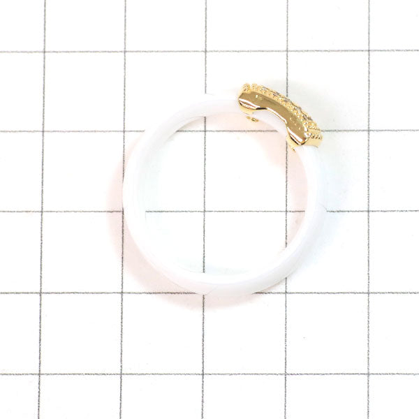 セラミック/ K18YG ダイヤモンド リング 0.20ct