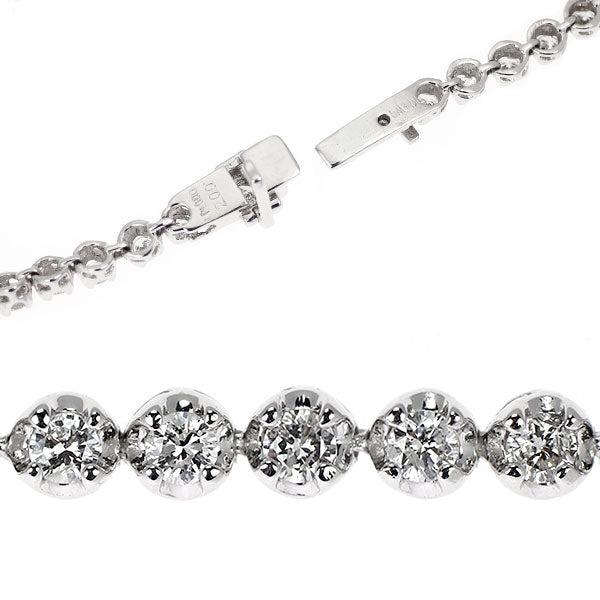 Pt900/K14WG ダイヤモンド テニス ブレスレット 2.00ct