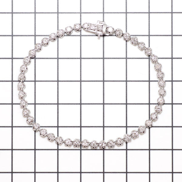 Pt900/K14WG ダイヤモンド テニス ブレスレット 2.00ct