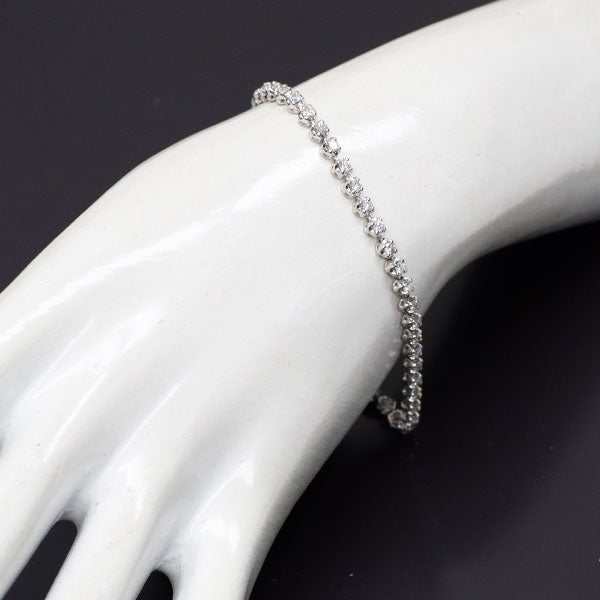 Pt900/K14WG ダイヤモンド テニス ブレスレット 2.00ct
