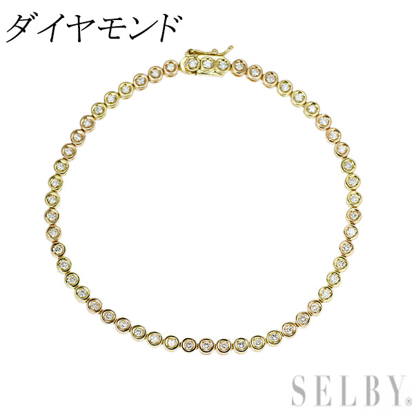 K18YG/PG ダイヤモンド ブレスレット テニス