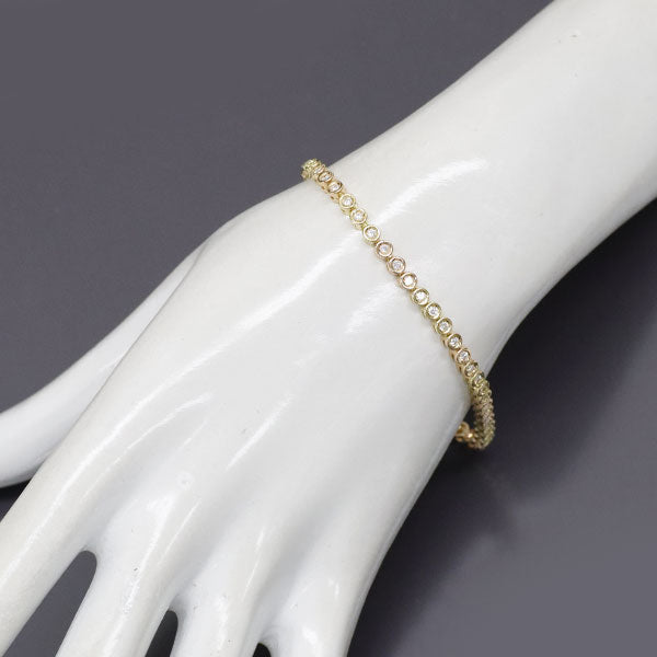 K18YG/PG ダイヤモンド ブレスレット テニス