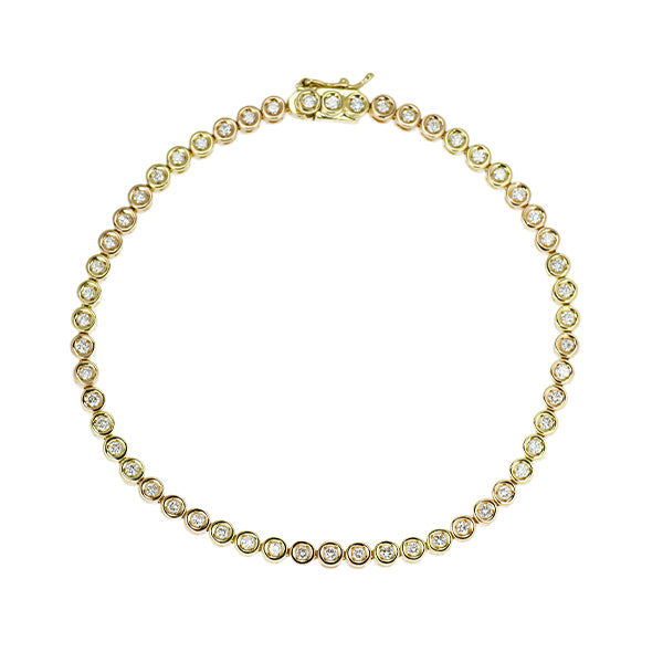 K18YG/PG ダイヤモンド ブレスレット テニス