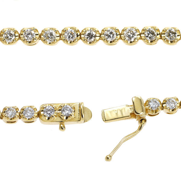 K18YG ダイヤモンド ブレスレット 2.00ct テニス