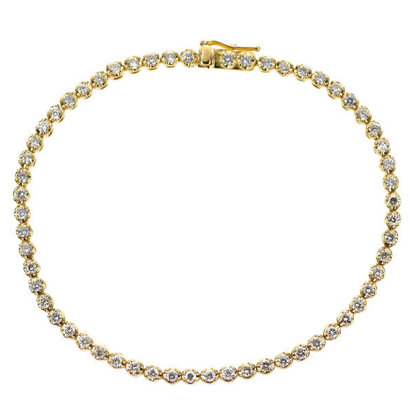 K18YG ダイヤモンド ブレスレット 2.00ct テニス