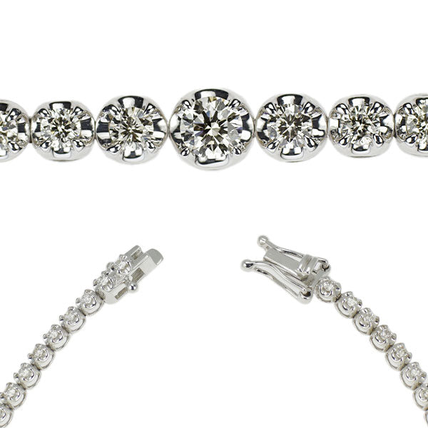 K18WG ダイヤモンド ブレスレット 1.00ct テニス