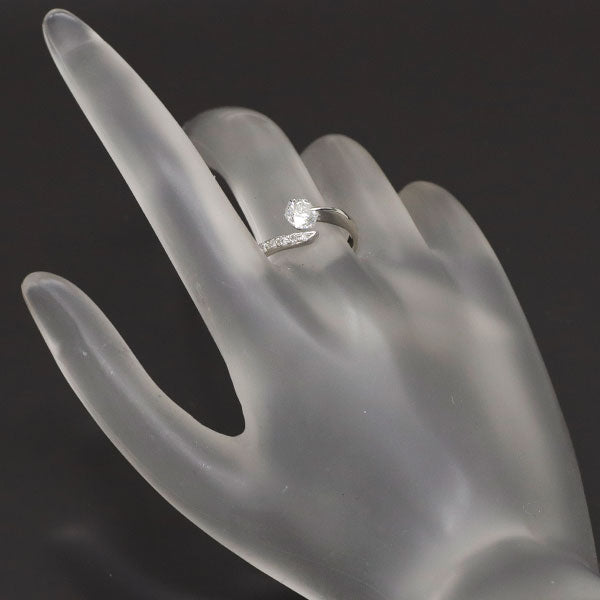 Pt900 ヘキサゴナル ダイヤモンド リング 0.775ct D0.08ct D VS1