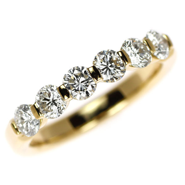 K18YG ダイヤモンド リング 1.18ct 一文字