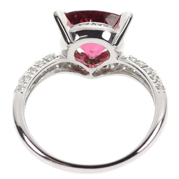 Pt900 ピンク トルマリン ダイヤモンド リング 2.56ct D0.42ct