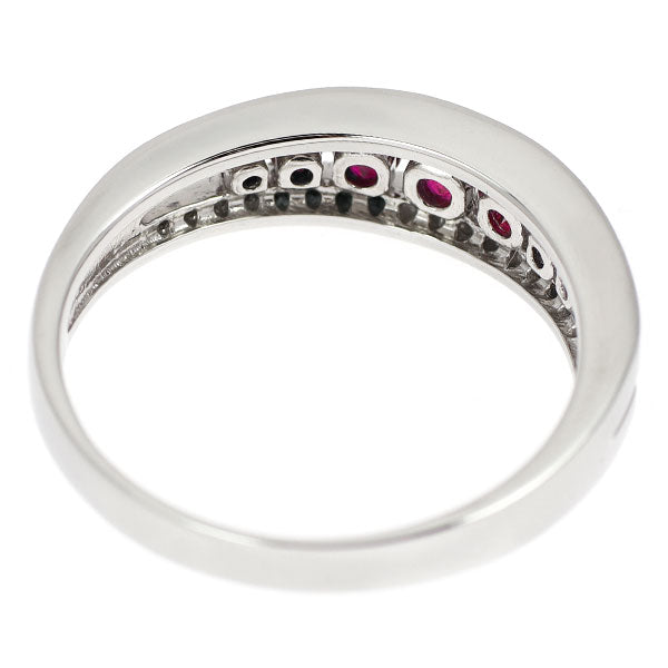 Pt900 ルビー ダイヤモンド リング 0.44ct D0.28ct
