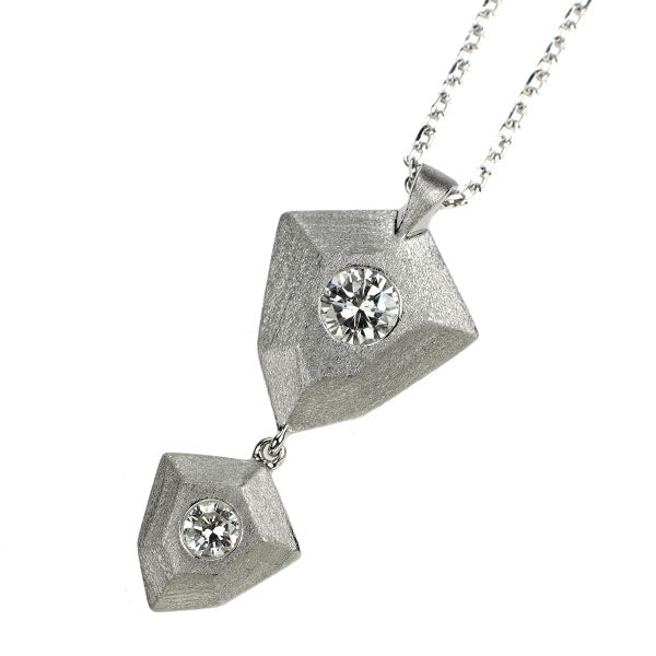 K18WG ダイヤモンド ペンダントネックレス 0.301ct D0.14ct