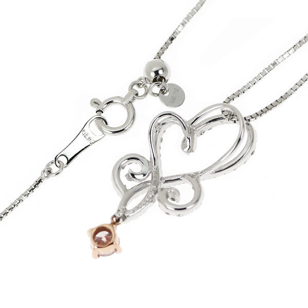 K18WG/PG 天然ピンクダイヤモンド ペンダントネックレス 0.166ct D0.27ct