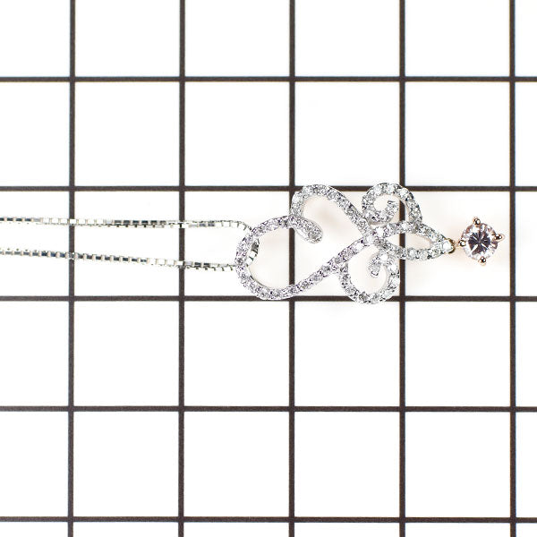 K18WG/PG 天然ピンクダイヤモンド ペンダントネックレス 0.166ct D0.27ct