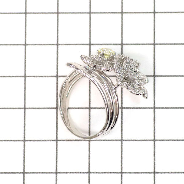 K18WG さくらカット ダイヤモンド リング 0.510ct D0.68ct