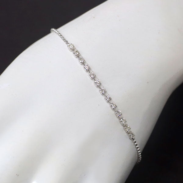 K18WG ダイヤモンド ブレスレット 0.50ct