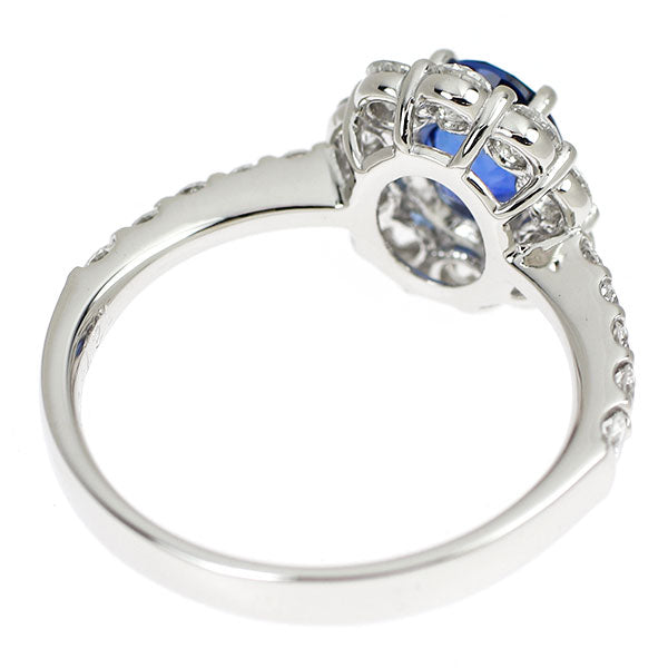Pt900 マダガスカル産 ロイヤルブルーサファイア ダイヤモンド リング 1.27ct D0.85ct