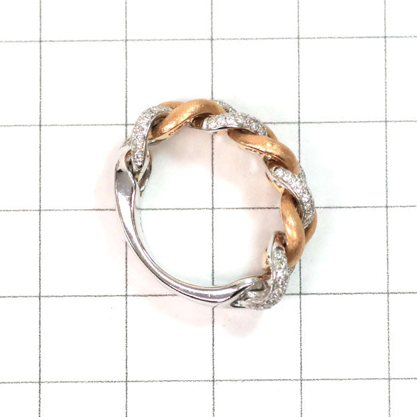 K18WG/PG ダイヤモンド リング 0.69ct