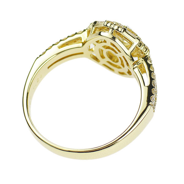 K18YG ローズカット ダイヤモンド リング 0.221ct D0.70ct