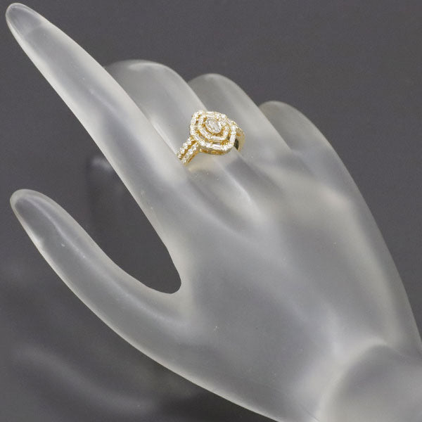 K18YG ローズカット ダイヤモンド リング 0.221ct D0.70ct