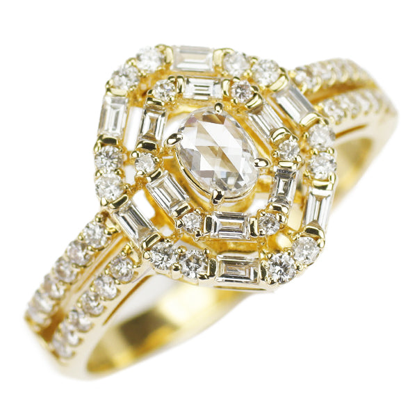 K18YG ローズカット ダイヤモンド リング 0.221ct D0.70ct