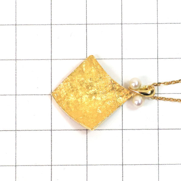 ミキモト K22YG/ K18YG アコヤベビーパール ペンダントネックレス 径約 3.3mm