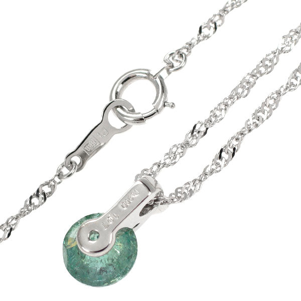 Pt トリートブルーダイヤモンド ペンダントネックレス 1.07ct 一点留め
