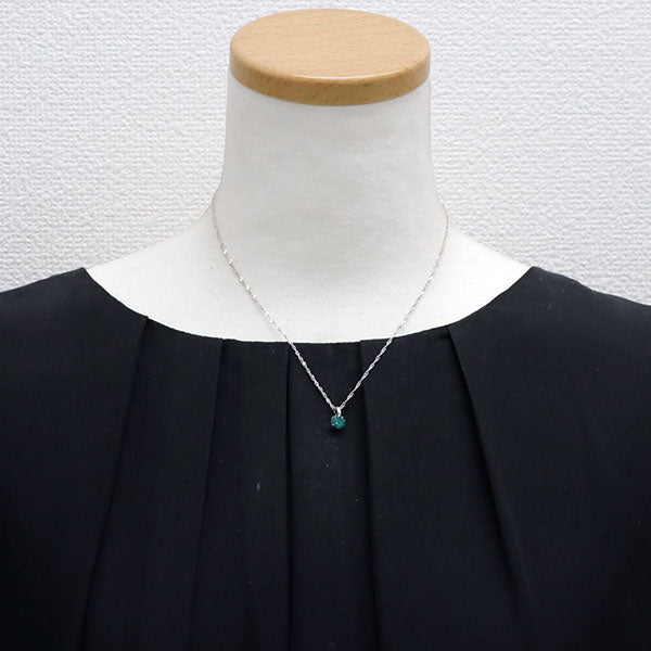 Pt トリートブルーダイヤモンド ペンダントネックレス 1.07ct 一点留め