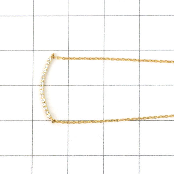 スタージュエリー K18YG ダイヤモンド ペンダントネックレス 0.05ct ラインシリーズ