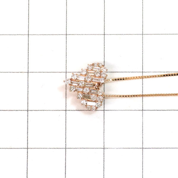 K18PG ダイヤモンド ペンダントネックレス 0.50ct ハート