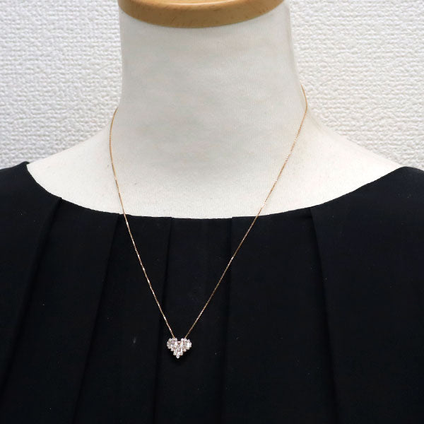 K18PG ダイヤモンド ペンダントネックレス 0.50ct ハート