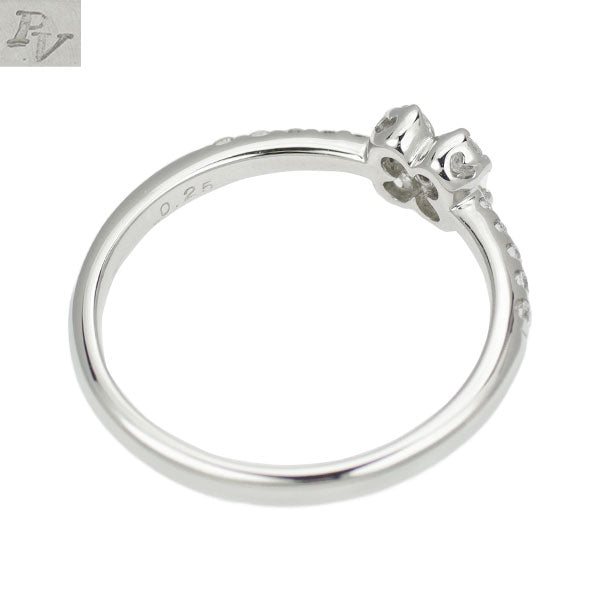 ポンテヴェキオ Pt999 ダイヤモンド リング 0.25ct フラワー