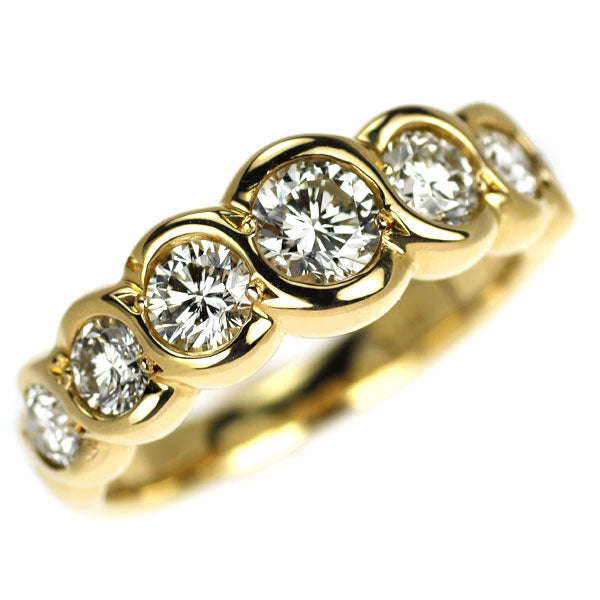 K18YG ダイヤモンド リング 1.04ct ハーフエタニティ