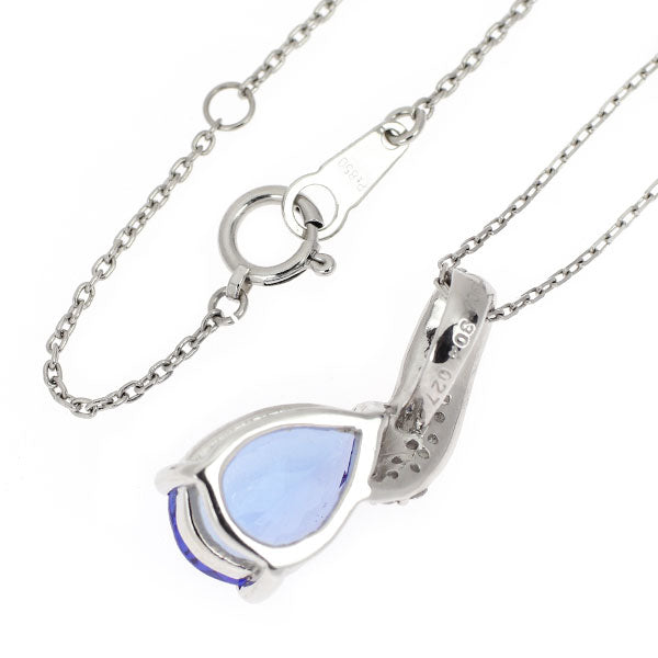 Pt900/Pt850 タンザナイト ダイヤモンド ペンダントネックレス 3.04ct D0.27ct