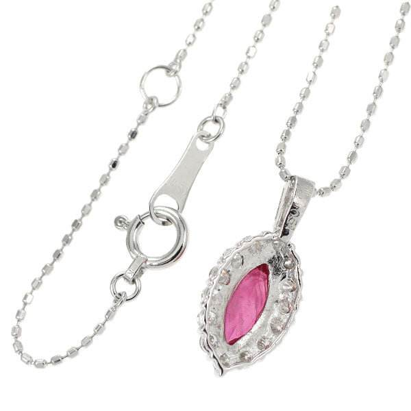 K18WG ルビー ダイヤモンド ペンダントネックレス 0.51ct D0.28ct