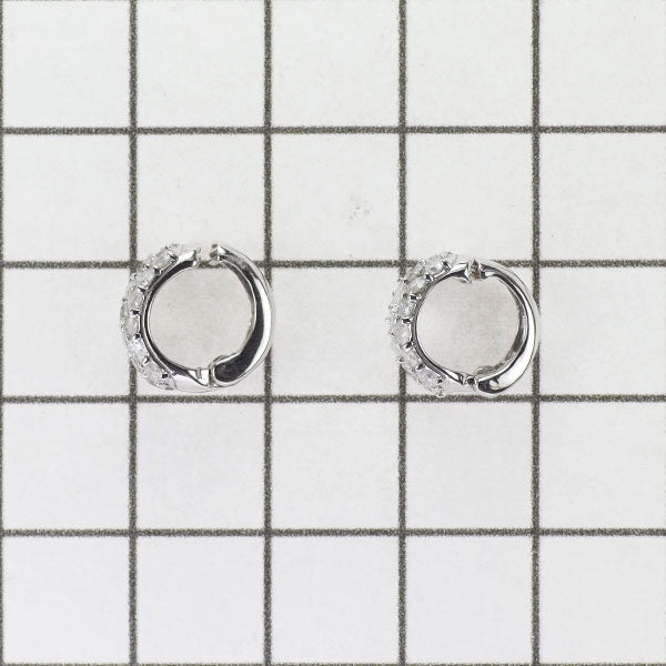K18WG ダイヤモンド イヤリング 1.00ct フープ