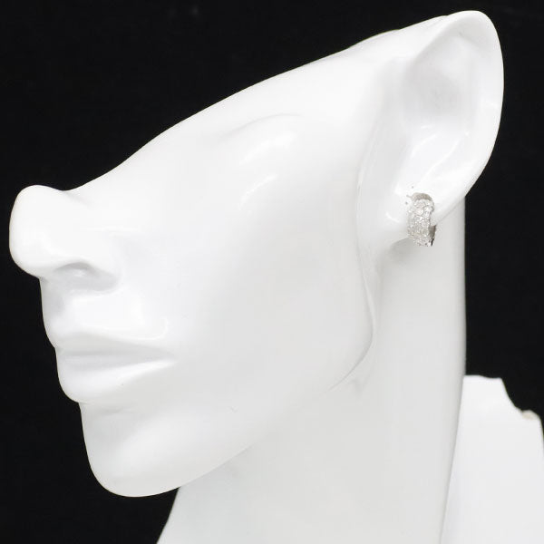 K18WG ダイヤモンド イヤリング 1.00ct フープ