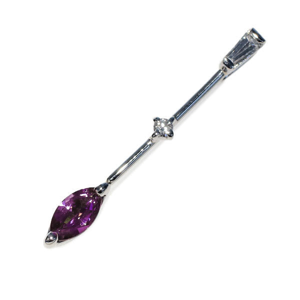 希少 Pt900 アレキサンドライト ダイヤモンド ペンダントトップ 0.30ct D0.08ct