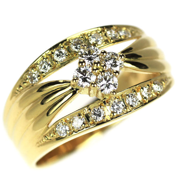 ジュネ K18YG ダイヤモンド リング 0.46ct