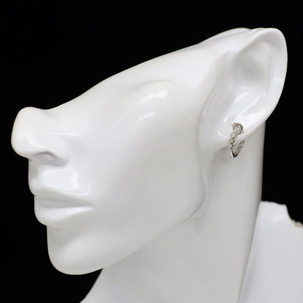 K14WG ダイヤモンド ピアス 0.50ct フープ — セルビーオンライン