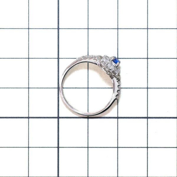 希少 Pt950 アウイナイト ダイヤモンド リング 0.146ct D0.657ct フラワー